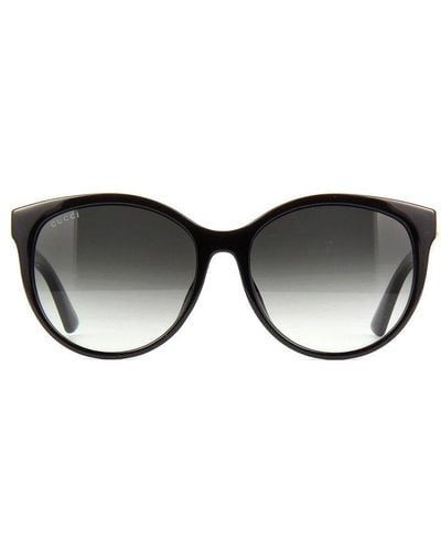 Gucci Round Frame Sunglasses - Black