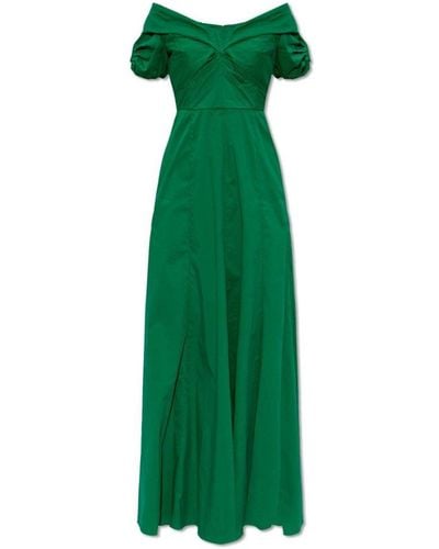 Diane von Furstenberg Laurie Ruched Off-shoulder Dress - Green