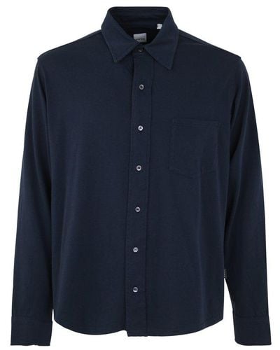 Aspesi Cotton Shirt: Mod Ay34 - Blue