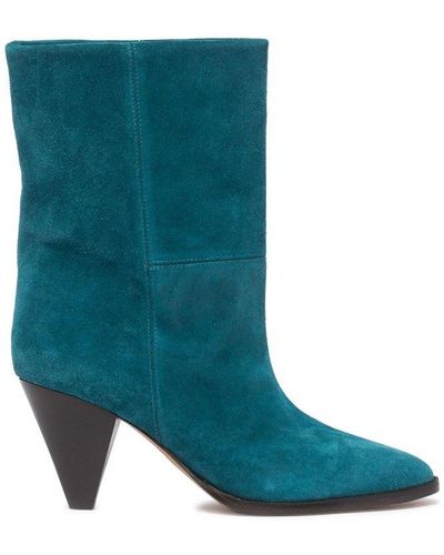 Isabel Marant Pointed-toe Heeled Boots - Green