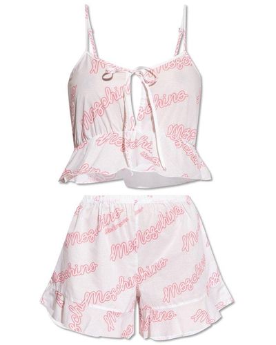 Moschino Two-piece Pajama Set, - Pink
