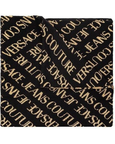 Versace Jeans Couture Scarf With Logo - Black