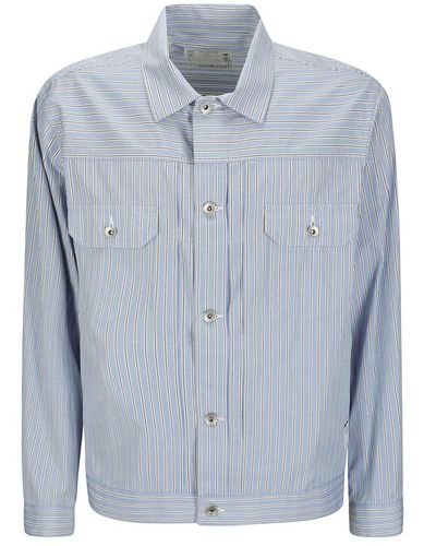 Sacai Long Sleeved Thomas Mason Shirt - Blue