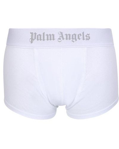 Palm Angels White Bi Pack Boxer Shorts