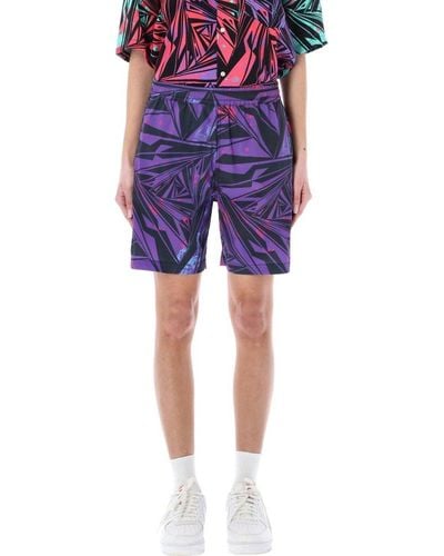 Aries All-over Printed Shorts - Purple