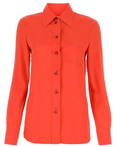 Lanvin Shirt With Pocket - Orange