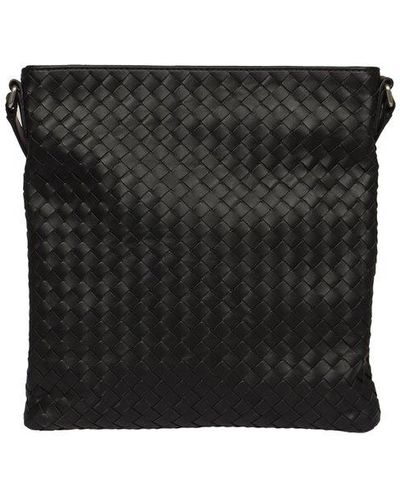 Bottega Veneta Weave Zip Shoulder Bag - Black