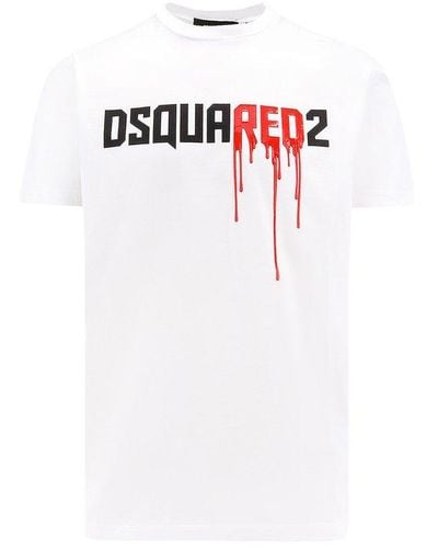 DSquared² Logo Printed Crewneck T-shirt - White