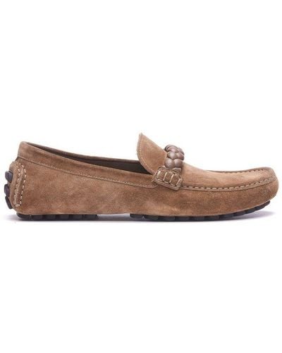 Gianvito Rossi Braided Detail Loafers - Brown