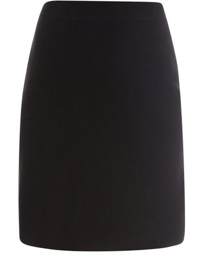 Bottega Veneta Godet Knit Skirt - Black