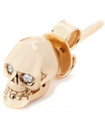 Emanuele Bicocchi diamond eye skull single earring - Gold