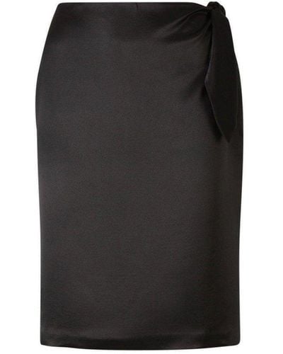 Saint Laurent Saint Lauren Ruched Mini Skirt - Black