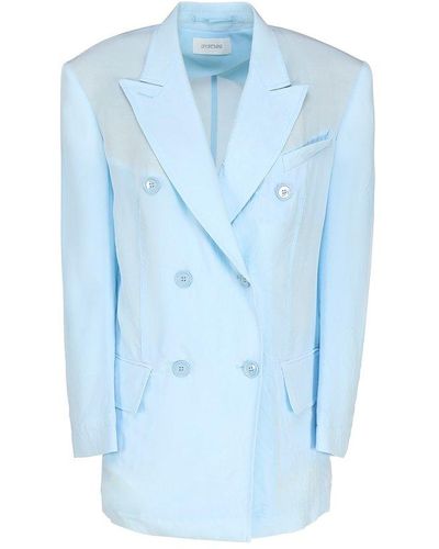 Max Mara Tailored Blazer In Viscose - Blue