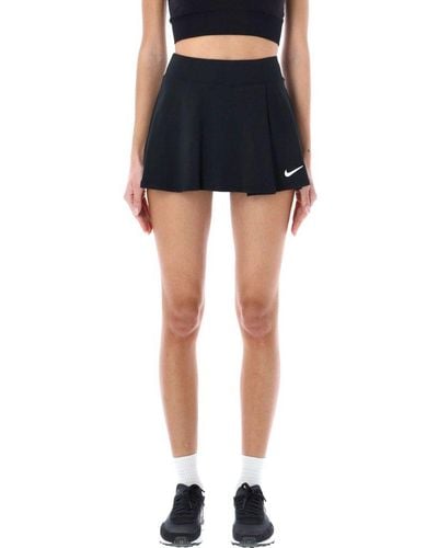 Nike Dri Fit Logo Detailed Tennis Skirt - Blue