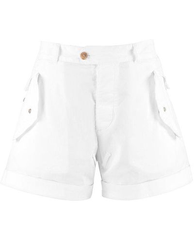 DSquared² Stretch Cotton Shorts - White