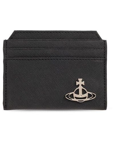 Vivienne Westwood Orb-plaque Logo Embossed Cardholder - Black