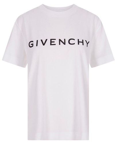 Givenchy Archetype T-shirt In Stone Cotton - White