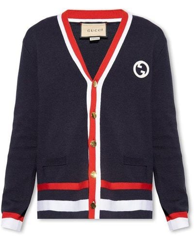Gucci Cardigan With Pockets - Blue