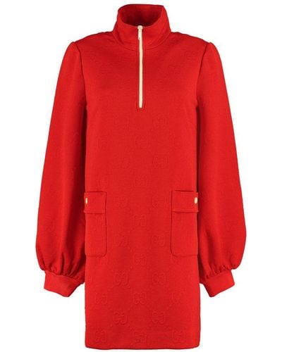 Gucci Jersey Mini Dress - Red