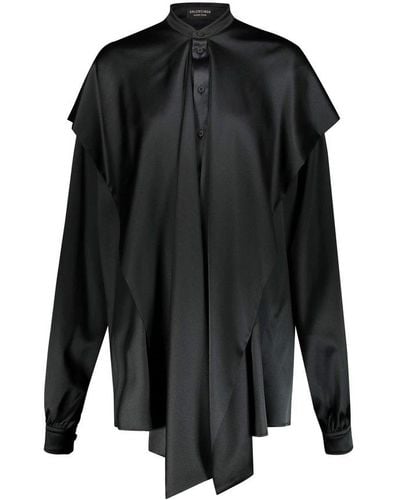 Balenciaga Hooded Blouse Clothing - Black