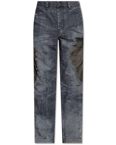 DIESEL Distressed Effect Straight-leg Jeans - Blue