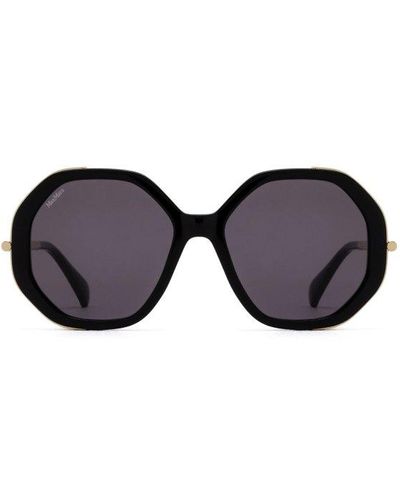 Max Mara Irregular Frame Sunglasses - Black