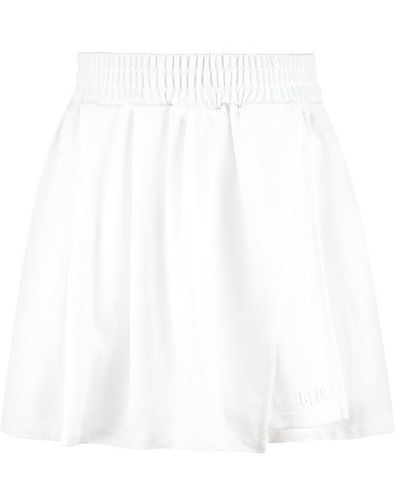 Gcds Logo Detailed A-line Mini Skirt - White