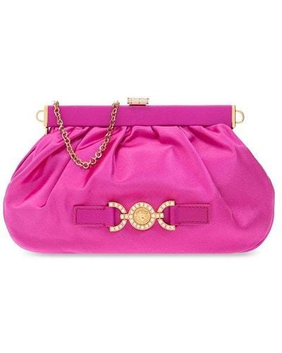 Versace Satin Shoulder Bag - Pink