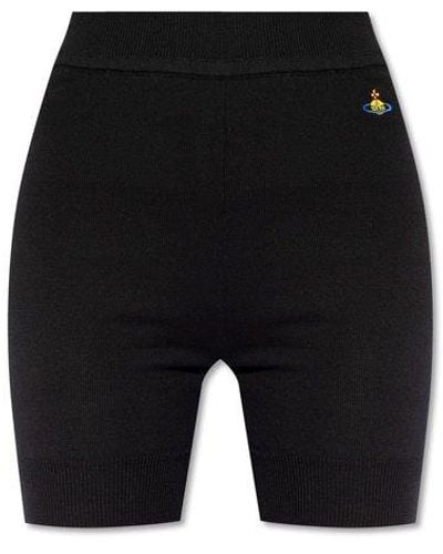 Vivienne Westwood Shorts With Logo, - Black