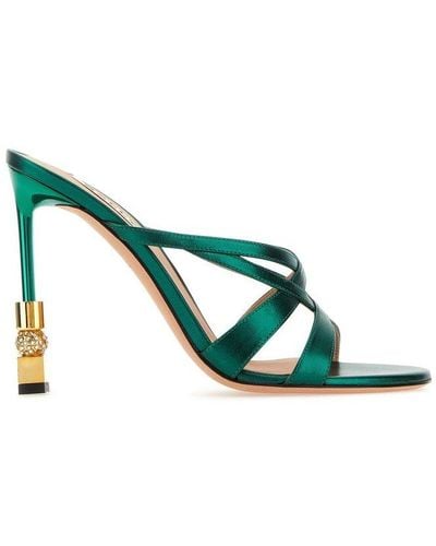 Bally Carolyn Crossover Strapped Sandals - Green