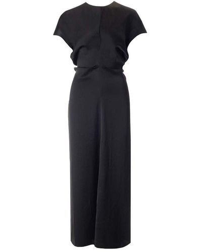 Totême Satin Long Dress - Black