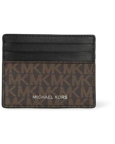 Michael Kors Greyson Logo Detailed Cardholder - Black