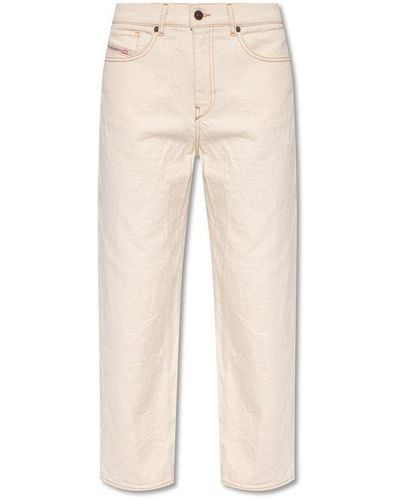 DIESEL 2016 D-air Boyfriend Cropped Jeans - White