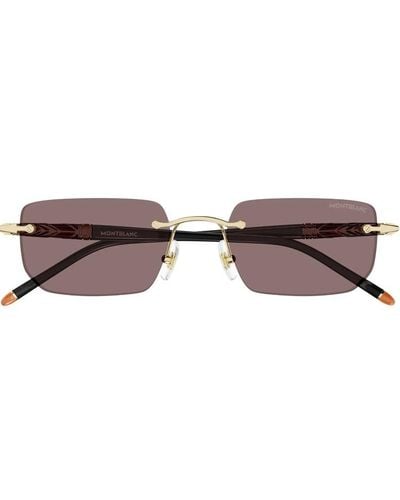 Montblanc Rectangular Frame Sunglasses - Brown
