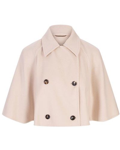 Max Mara Double-breasted Cropped Coat - Pink