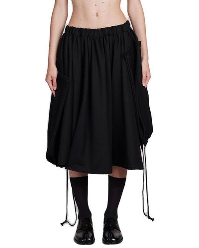 Comme des Garçons Tiered Designed Skirt - Black