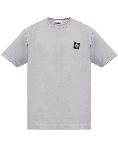 Stone Island T-shirt With Logo, - Gray