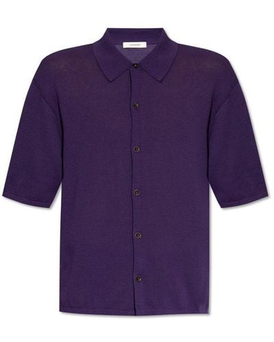 Lemaire Cotton Shirt, - Purple