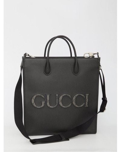 Gucci GG Embossed Medium Tote Bag - Black