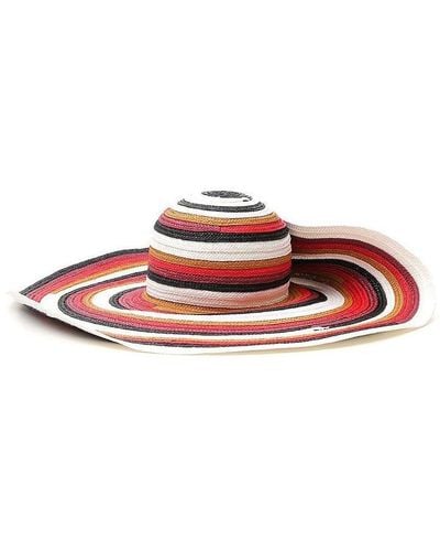 Missoni Striped Floppy Hat - Red