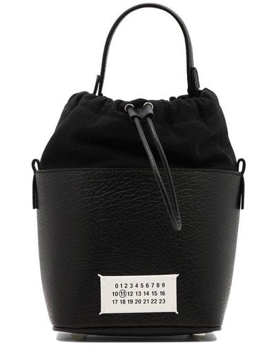 Maison Margiela 5ac Drawstring Bucket Bag - Black