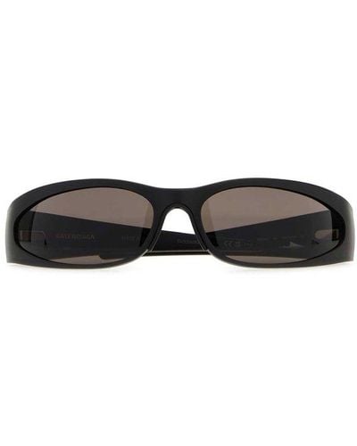 Balenciaga Wrap-around Frame Sunglasses - Black