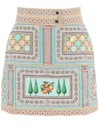 Casablancabrand Le Labyrinthe Quilted Mini Skirt - Green