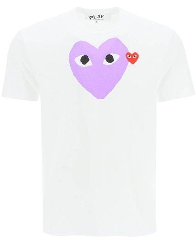 COMME DES GARÇONS PLAY Heart Color Heart T-Shirt - White