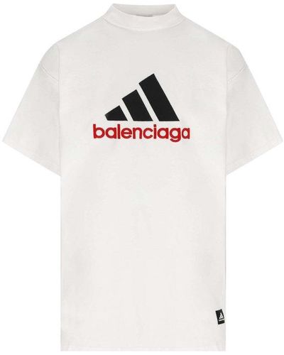 Balenciaga X Adidas Oversized Logo T-shirt - White