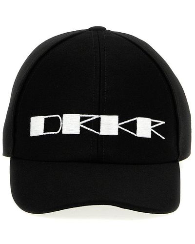 Rick Owens DRKSHDW Logo Embroidery Cap - Black