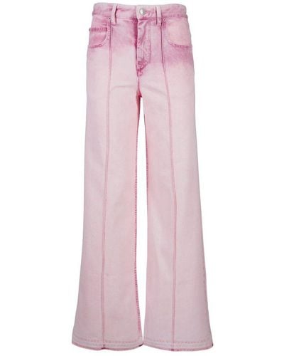 Isabel Marant Noldy Logo-patch Jeans - Pink