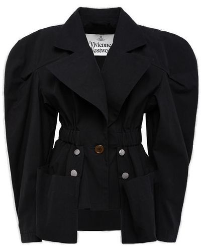 Vivienne Westwood Jacques Puff Sleeved Double Breasted Jacket - Black