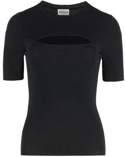 P.A.R.O.S.H. Cipria Knitted Top - Black