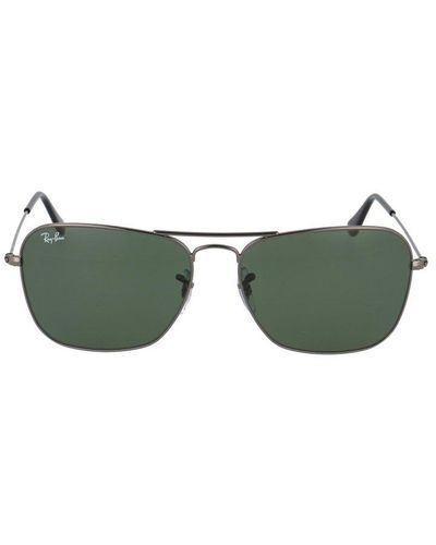 Ray-Ban Caravan Square Frame Sunglasses - Green